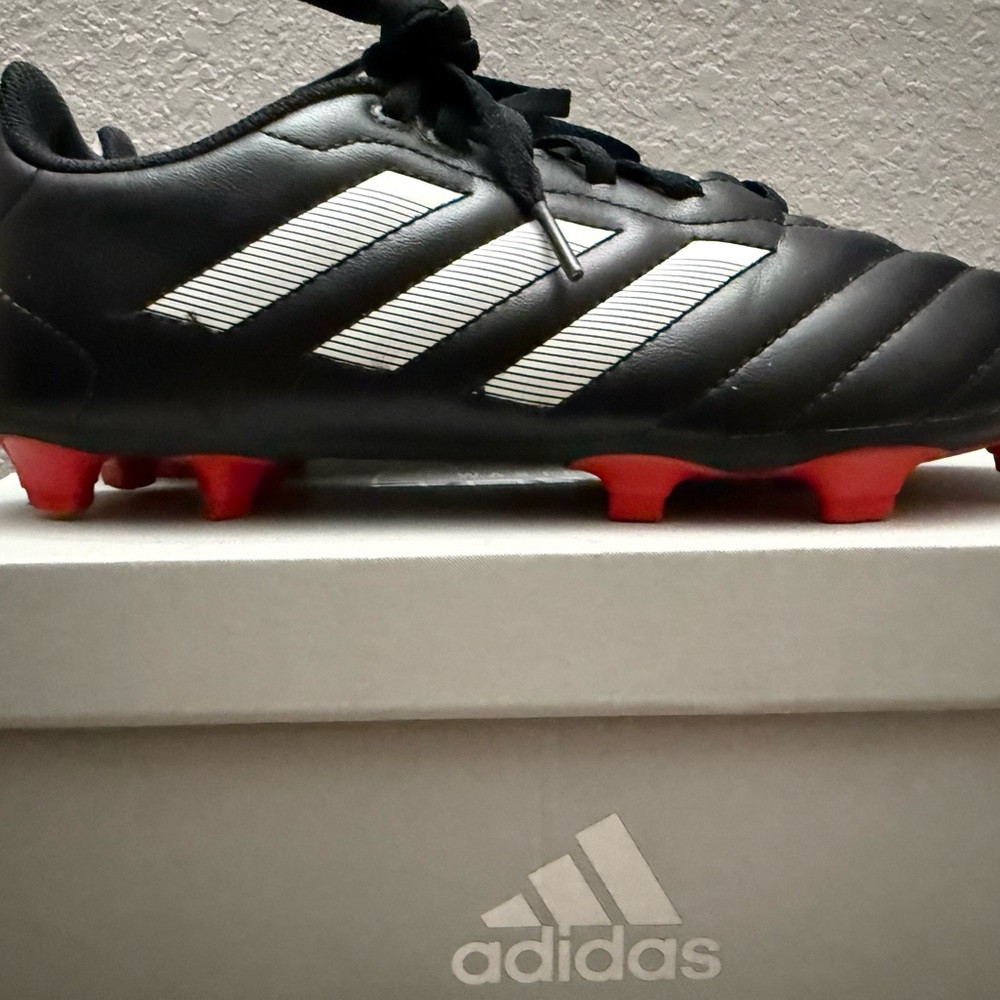 Adidas Golettos with Black and Red Accents